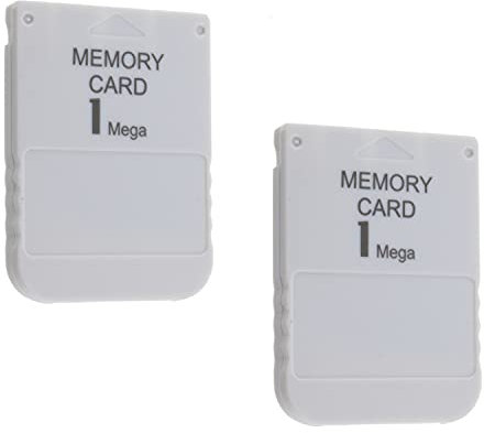 2x Memory Card 1 MB for Playstation 1 PSX PSOne PS1 1MB Memory Card Set of 2