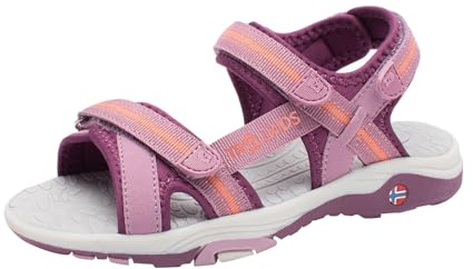 Trollkids Girls Preikestolen Sandal 38, mulberry