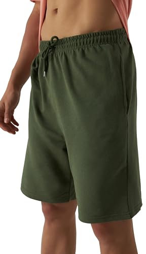 Smith & Solo Sporthose Herren Kurz - Kurze Hosen Herren, Laufshorts Männer Sommer Baumwolle Jogginghose Fitnesshose Sport Sportshorts Bermuda Shorts Hose Trainingshose (XL, 7319 - Khaki)