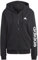 adidas Femme Essentials Linear Full-Zip French Terry Hoodie, Black/White, XS