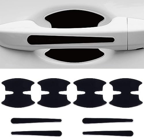 VIYOLI 8 Pieces Car Door Handle Protectors, for Toyota Corolla Cross 2020-2023 Carbon Fiber Car Door Handle Stickers, Car Door Cup Handle Paint Scratch Protector