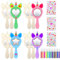IWTBNOA 12 Stück Einhorn Basteln, DIY Holzspiegel Handwerk für Kinder, Mini Holz Einhorn Spiegel, Kinderspiegel Prinzessin Mini Handspiegel für Mädchen Junge Bastelset Mitgebsel Geschenk Party