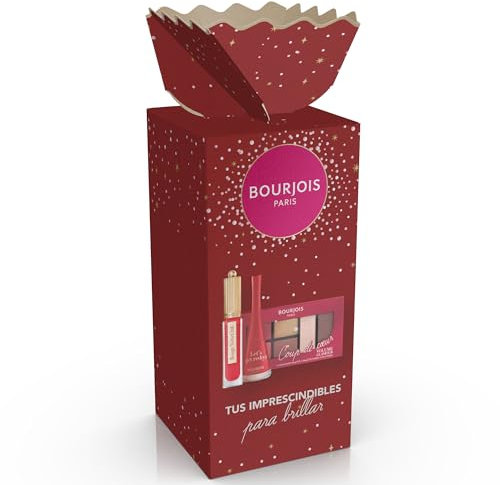 Bourjois Lippenstift Velvet Ink 08 + Nagellack 1 Sekunde 09 + Lidschattenpalette Coup de Coeur