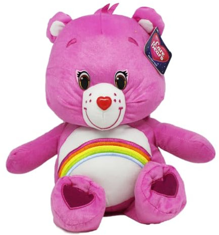 Promo-Dis Die Glücksbärchis - Care Bear - 40 cm Hurrabärchi - rosa Plüschtier ab 3 Jahren