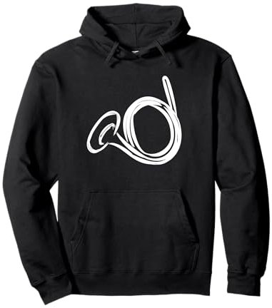 Waldhorn Zeichnung Hornspieler Horn Pullover Hoodie