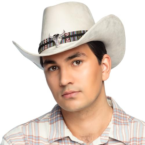 Boland Chapeau de cowboy Django pour adulte, chapeau western pour costumes de carnaval, carnaval et fête à thème, Beige