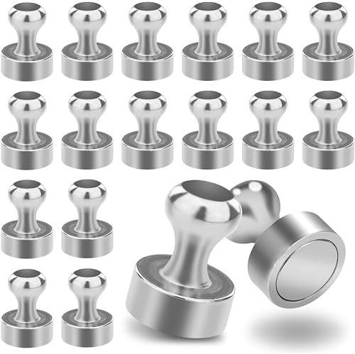 Poppstar 18 Kegelmagnete (12x16 mm, stark, Haftkraft 3 kg), silbern