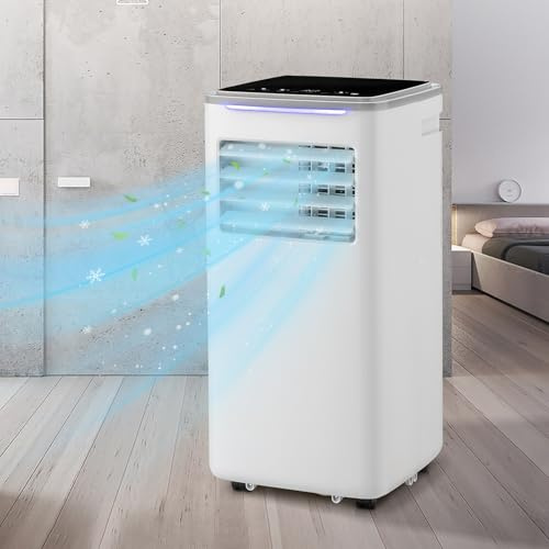 LEADZM Climatiseur Mobile Portable, Climatiseur d'Air Mobile 10000BTU,Contrôle Wi-Fi Intelligent,3-en-1 Déshumidificateur, Ventilateur, Minuterie 24h,Climatiseurs