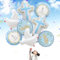 Erstkommunion Luftballons, 8pcs Taufe Luftballons, Luftballons Kommunion Set, Weiße Tauben Ballons, Luftballons zur Erstkommunion, Ballons Taufe, Geeignet für Kleinkinder, Erstkommunion, Taufparty