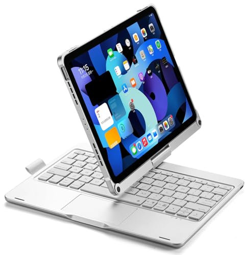 SCIMIN - Funda con Teclado para iPad Air 4 (4ª generación) | iPad Air 5 (5ª generación) | iPad Air 11 (M2) | iPad Air 11 (M3), rotación de 360 Grados Touchpad retroiluminado