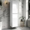 Newbold 1700mm Gloss White Tall Storage Unit 2 Door Wall Hung Bathroom Cabinet Storage Tall Cabinet Universally Handed