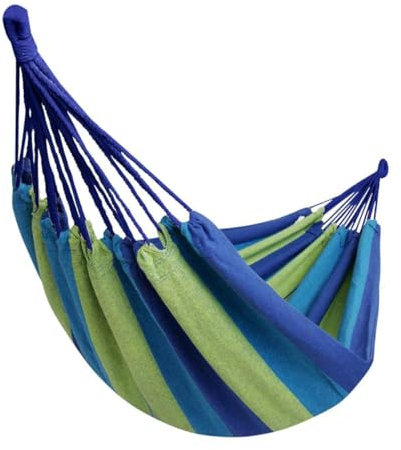 KONTONTY Camping Hängematte Outdoor Doppel Reisehängematte Gartenhängematte Schaukel Leinwand Sitzhängematte