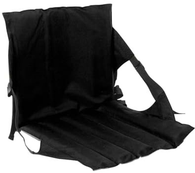 Syengery Tragbares Stadion-Sitzkissen, Bleacher-Kissen mit Rückenlehne, klappbarer Komfort-Stadionstuhl, tragbarer gepolsterter Sitz mit Netztasche für Auto, LKW, Flugzeug, Arbeit