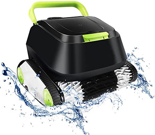 KJHYYPP Robot aspirateur de déchets de Piscine pour piscines Hors Sol 24 X 12 M, Robot Nettoyeur de Piscine sans Fil, autonomie 180 Minutes