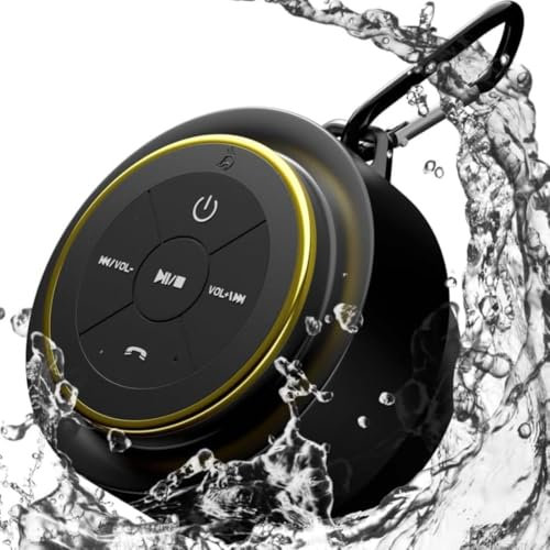 MR.LUYU Cassa Bluetooth Impermeabile, Bluetooth Cassa Altoparlante da Doccia IPX7 Impermeabile Speaker Doccia con Microfono Integrato, Casse portatili Bluetooth per Doccia,Casa, Esterno