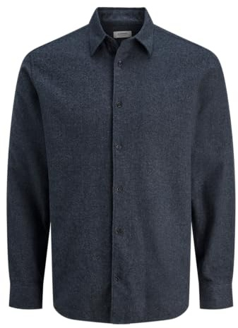 JJ REBEL Herren Jrebike Melange Shirt Ls Sn