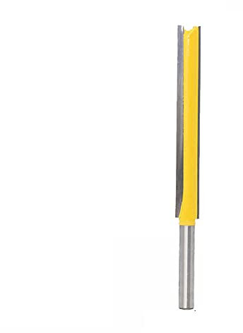 Trend Router Bits,Chamfer Edge Forming Router Bit,Milling Cutter,Straight Router Bit,1/4 Inch Shank Double Flute Straight Cut Milling Cutter,Tungsten Carbide Lengthen Flush Trim Template 1pcs(76MM)