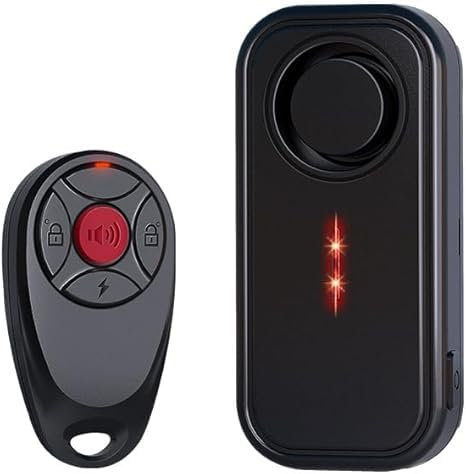 Anti-Theft Bike Alarm with Remote, 113db Wireless Vibration Motorcycle Bike Alarms for Ebikes Scooter with LED Lights, Waterproof Car Alarm System with Motion Sensor, Bike Accessories