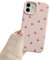Reownest Case for iPhone 11, Cute Cherry Pattern Design Soft Slim TPU Cover with Raised Camera Protection Stylish Aesthetic Phone Case for Girls & Women – Pink