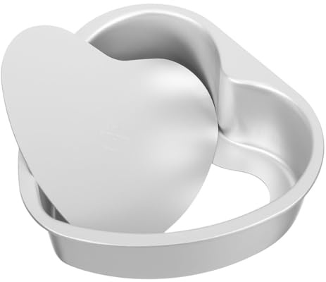 TOYANDONA Teglia Per Torta a Forma Di Cuore 15 Cm in Lega Di Alluminio Fondo Rimovibile Antiaderente Per Uso Domestico e Professionale in Cucina
