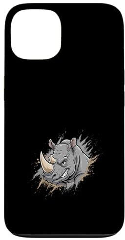 Hülle für iPhone 13 Wütender Nashornkopf Aggressive Rhino Power Force