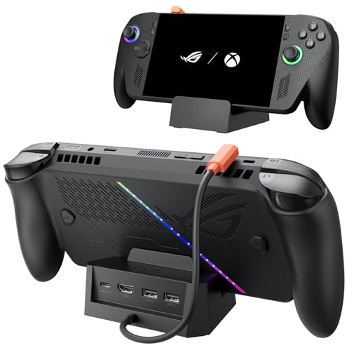 JSAUX Steam Deck Dock 4-in-1 for ROG Xbox Ally X/Steam Deck/ROG Ally X | HB0503 for ROG Xbox Ally/X/Steam Deck OLED/ROG Ally X/Legion Go 2/S, HDMI 2.0 4K@60Hz Output, 100W Power Delivery, 2 USB 2.0