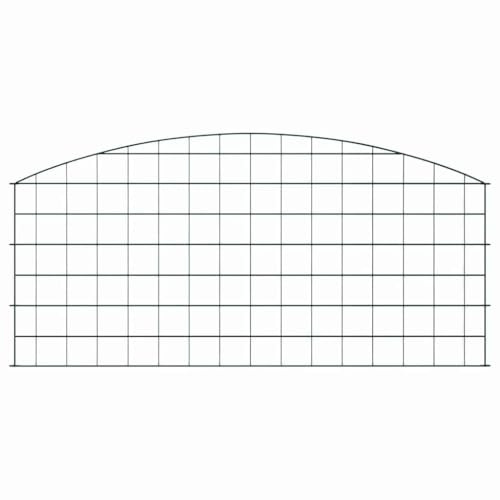 Teichzaun Set 5 Stück Grün 100 x 50 cm Stahl, moderne Teichabgrenzung für Garten und Terrasse, robustes Stahlzaun Set für einfache Montage und langlebige Nutzung im Außenbereich