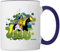 Spreadshirt Yakari Indianer Reitet Aus Auf Pferd Kleiner Donner Tasse Zweifarbig, One size, Weiß/Kobaltblau