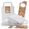 Logbuch-Verlag 25 Ostern Geschenktüten zum Befüllen Papiertüte mit Henkel + Osteraufkleber Osternest Verpackung 18 x 8 x 22 cm