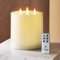 LampLust 6x8 Extra Large Flameless Candle, 3 Wick Candles with Remote and Batteries Included, Ivory Real Wax Pillar Candles Battery Operated, Flickering 3D LED Flame, Premium Home Decor for Spring