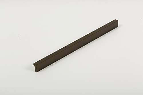 Gedotec Möbelgriffe aus Aluminium | 1 Stück Türgriffe für Schränke - Braun metallic inkl. Befestigungsmaterial | ANGLE 0077 | LA: 480 mm | Griffe für Küchenschränke Schrankgriffe Griffe Möbel