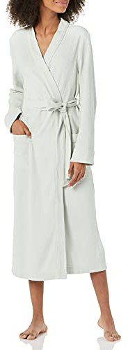 Amazon Essentials Women's Lightweight Waffle Full-Length Robe (Available in Plus Size), Jade Green, XL