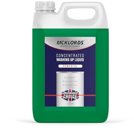 McKLords Concentrated Washing Up Liquid, Green, 5 l (Pack of 1), Packaging May Vary