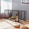 Parque para Perros de 4 Paneles Parque de Juegos para Mascotas Plegable con Puerta de Pestillo para Exterior e Interior -80 * 60cm (6 Piezas)