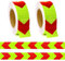 Jantabo 2 Rollen Reflektierendes Warnklebeband, Reflektorband Selbstklebend, Für Fahrbahnmarkierung Sicherheit Warnung Straßentransport Fahrzeuge Schiffe Fairways (15mx5cm)
