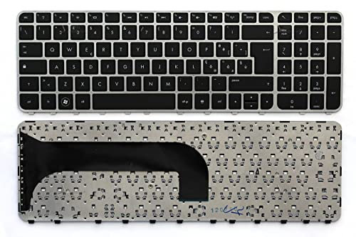 CLICK HELP Tastiera Notebook Compatibile con HP Pavilion Envy M6-1000 M6-1100 M6-1200 (con Frame Silver)