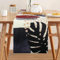 Runner da Tavola, Rosso Nero Blu Navy Foglie Piante Tropicali Boho Decorazioni Per Tovaglia In Cotone E Lino Resistente Al Calore Per Tavolo da Pranzo per Feste Matrimonio Festivo 33 x 183 cm