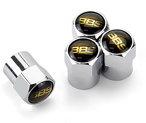 JJRY 4 Stück Auto Ventilkappen, für BBS Korrosionsbeständige Reifenventilabdeckung Ventildeckel Ventil Kappen Zubehör