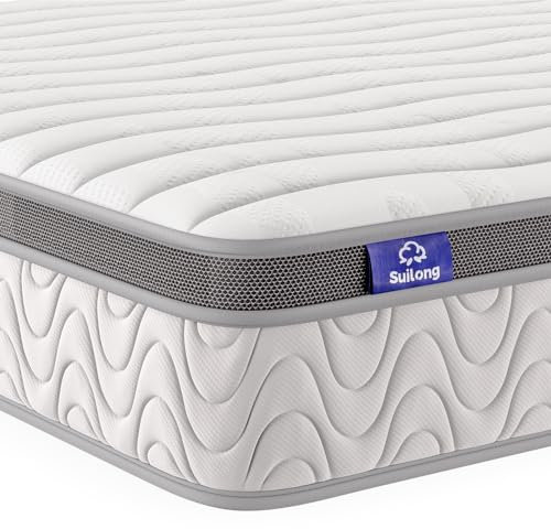 SuiLong Matratze 90x190, Höhe 30cm Taschenfederkernmatratze 7-Zonen Härtegrad H3 H4 mit Memory Foam Komfort Federkernmatratze, 100 Nächte Probeschlafen
