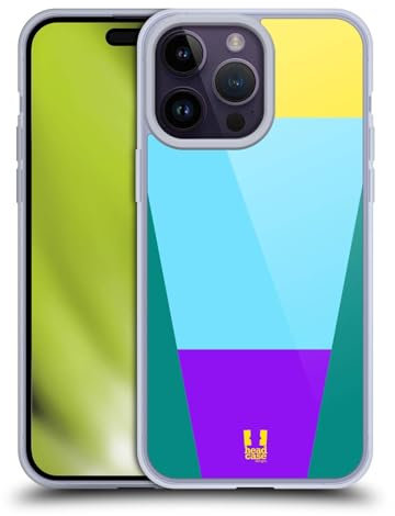 Head Case Designs Sky Blue Colour Blocking Gel Case [Military Grade Protection] Compatible with Apple iPhone 14 Pro Max and Compatible with MagSafe