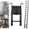 Telescopic Ladder Extension Ladder 12FT Aluminum Telescopic Extendable Ladder with 2.8 Ladder Roof Hooks, Roof Ladder, Multi-Purpose Collapsible Ladder for Outdoor Working, 330 Lb Capacity, EN131