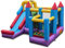 COSTWAY Hüpfburg mit Langer Rutsche, Sprungbereich, Kletterwand, Basketballkorb und Spielbällen, Indoor- & Outdoor Hüpfburg für Kinder, 325 x 323 x 230 cm