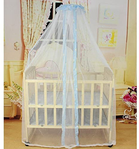ikasus Moskitonetz für Babybett, Baby-Betthimmel, Bettnetz, Babybett, Kinderbett, Kuppel, Baldachin, Vorhang, Netz, durchsichtiger Netzbezug für Kinderzimmer, Himmelbett, 1,6 m x 4,2 m