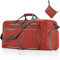 Vomgomfom Leichte Faltbare Reisetasche Groß 65L Sporttasche Damen Herren mit Schuhfach, Travel Duffle Bag Sport Tasche für Reisen Gym Urlaub Übernachtung (Rot)