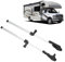 WOOXGEHM Supporto per Finestra Telescopica per Caravan in 2 Pezzi, Asta in Alluminio da 310 a 435 Mm, Blocco sulla Maniglia, Apertura Automatica con Funzione Pop Up, Ricambio per Camper
