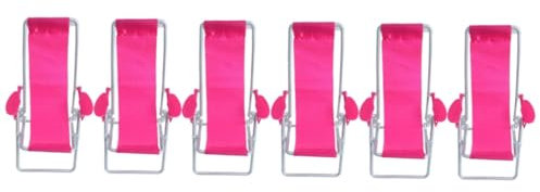 ibasenice 6 STK Mini-strandkorb Klappbarer Liegestuhl Klappbare Stühle Zusammenklappbare Strandkörbe Miniaturen Zusammenklappbarer Loungesessel Stühle Zusammenklappen Faltbar Baby Abs