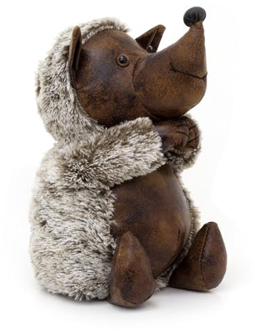 Carousel Home Herbert Hedgehog Doorstop Faux Leather Door Stop Animal Doorstop | Novelty Indoor Hedgehog Shaped Door Stop | Decorative Weighted Hedge Pig Door Stopper - 1.7kg