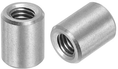 QUARKZMAN 10Pcs Écrous de Raccordement Ronds M5, en Acier Inoxydable 304, Écrou de Tige de Manchon de 10 mm de Longueur pour Support, M5x10x8mm