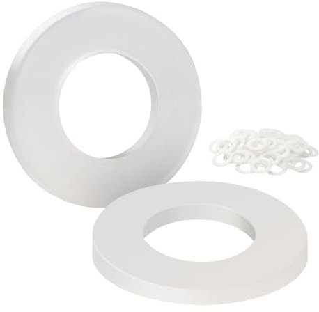 BOUMVID Rondelle Plastique M6 x 12 mm, 50 pièces Rondelles Plastique de Petit Diamètre Extérieur, Rondelles Plates en Nylon, Entretoise Rondelle pour Machines Appareils Plombiers électriques