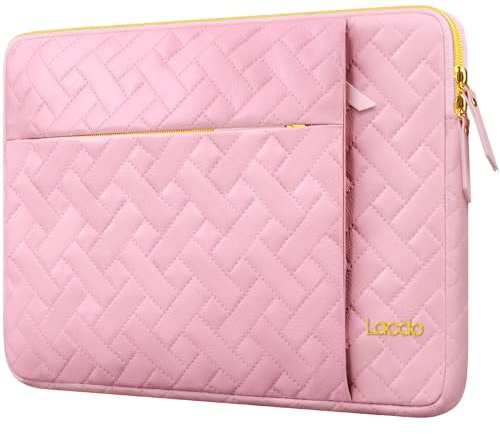 Lacdo Laptop Sleeve Case for 13 inch New MacBook Air M5 A3449 2026/M4 A3240 2025/M3 A3113/M2 A2681/M1 A2337, 13 MacBook Neo A18 Pro A3404 2026, 13 iPad Pro M5/iPad Air M4 2026 Bag, Sakura Pink